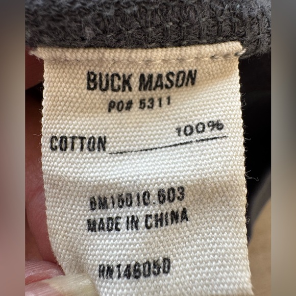 Buck Mason Men's  Thermal Long Sleeve Crew Shirt  S - Picture 7 of 7